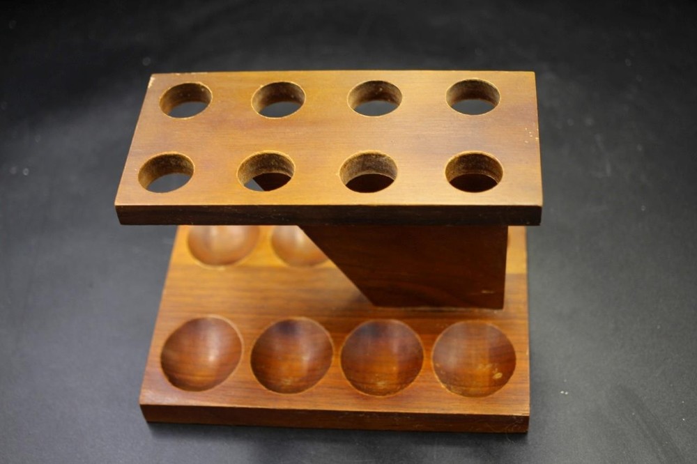 8 PIPE STAND HOLDER Rack WOOD HOLDER ART DECO SET RESTING