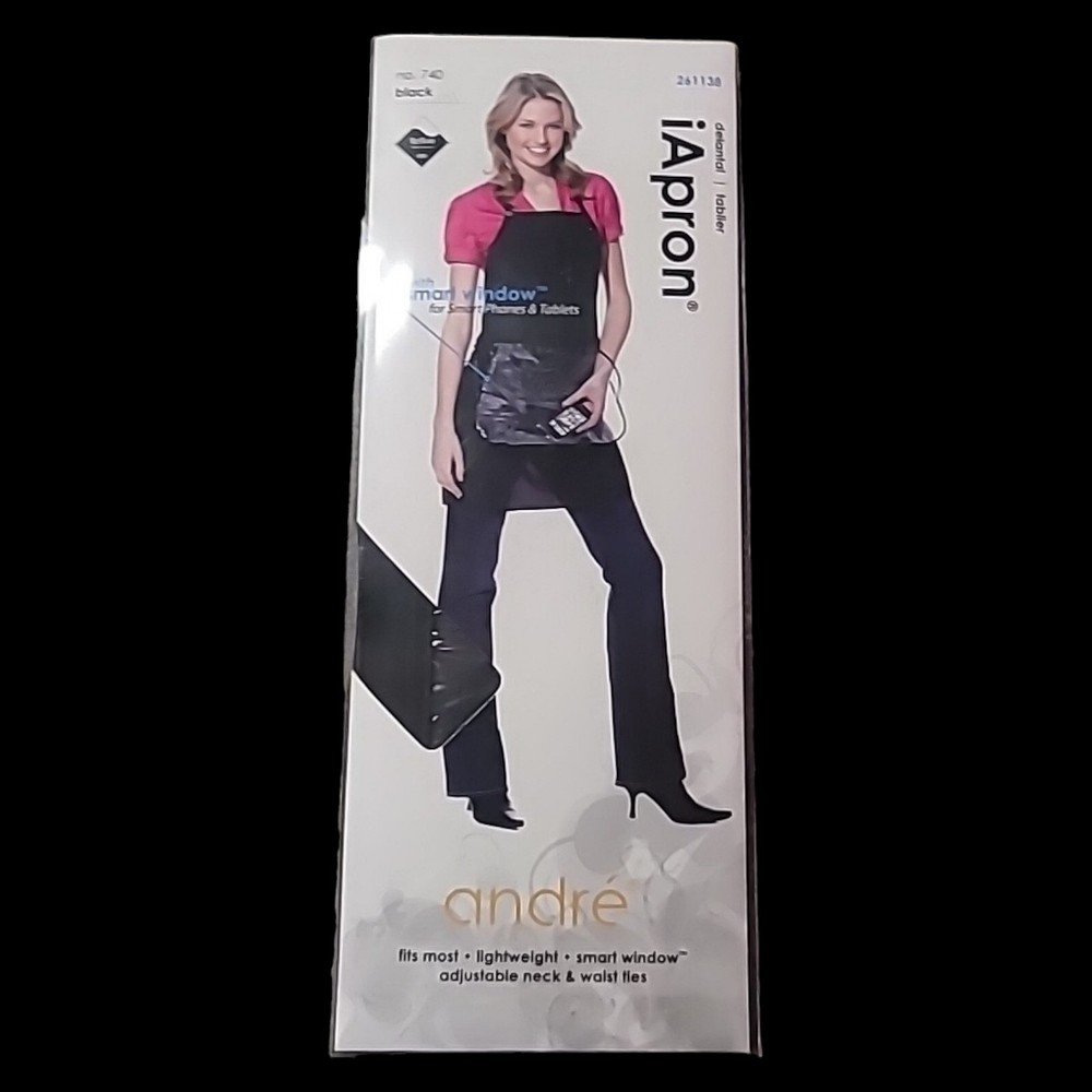 Andre Apron with Smart Window-Black-No. 740