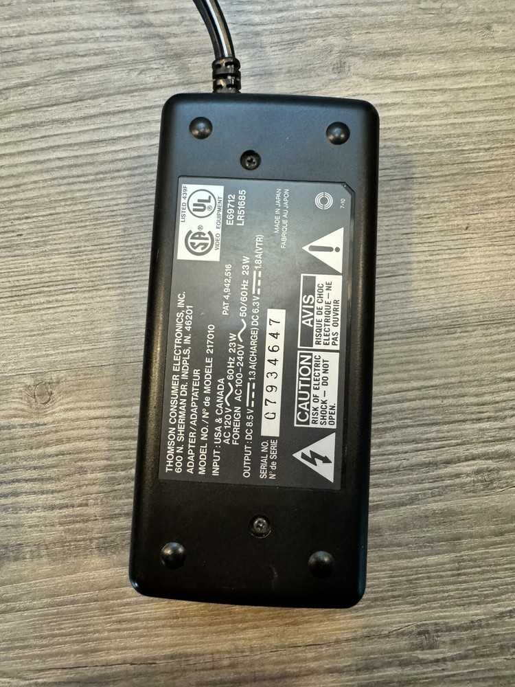 Thomson Consumer Electronics A/C Adapter/Charger 27010