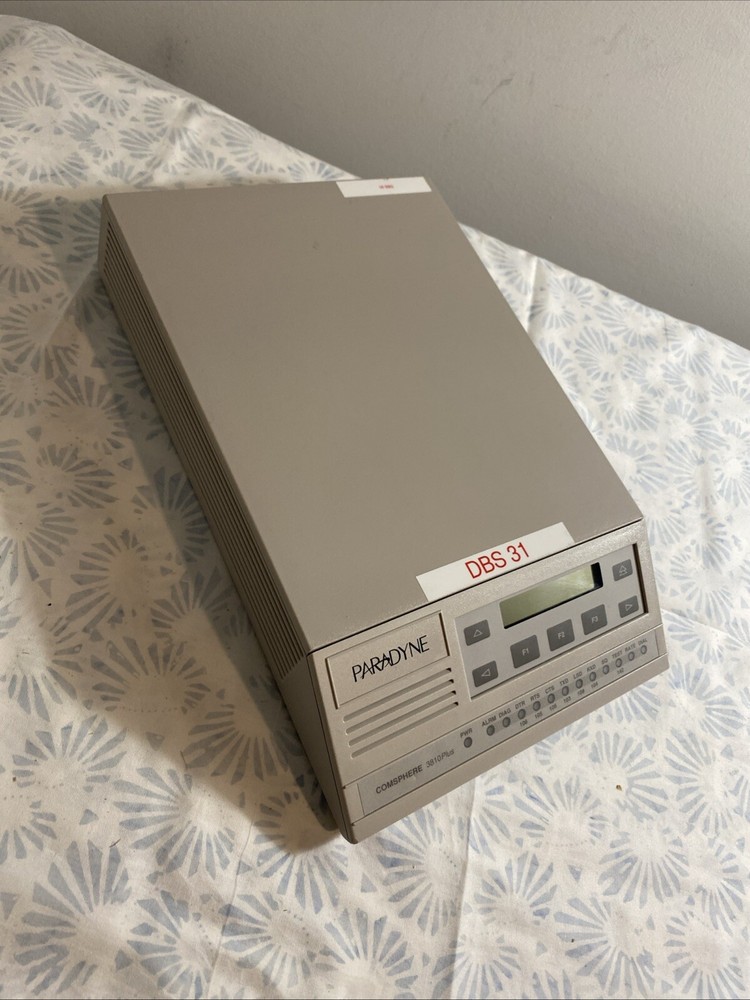 Paradyne Comsphere 3810 Plus External Modem 3980-A2-201 Rev 10 Tested - Working