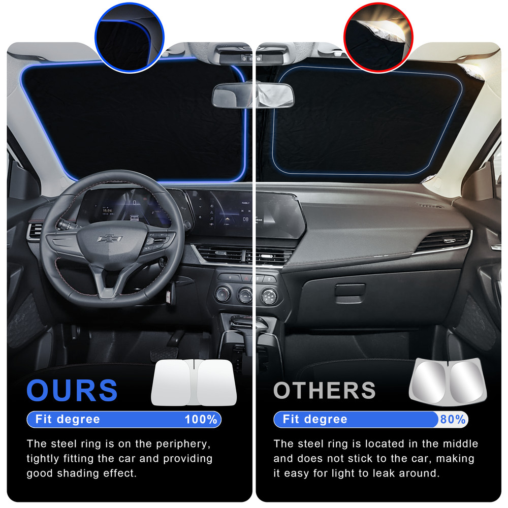 Foldable Car Windshield Sun Shade Shield Cover UV Visor For Chevy TRAX 2013-2024