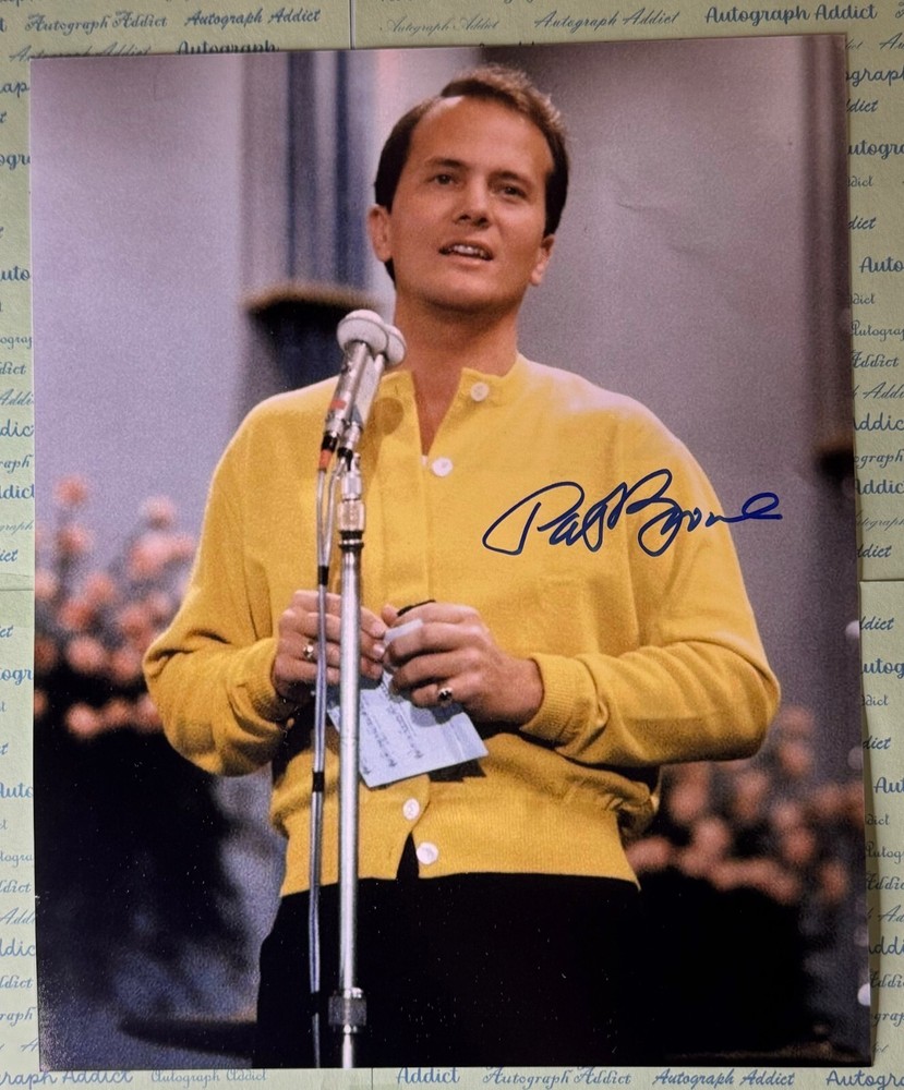 PAT BOONE signed 8x10 photo - singer