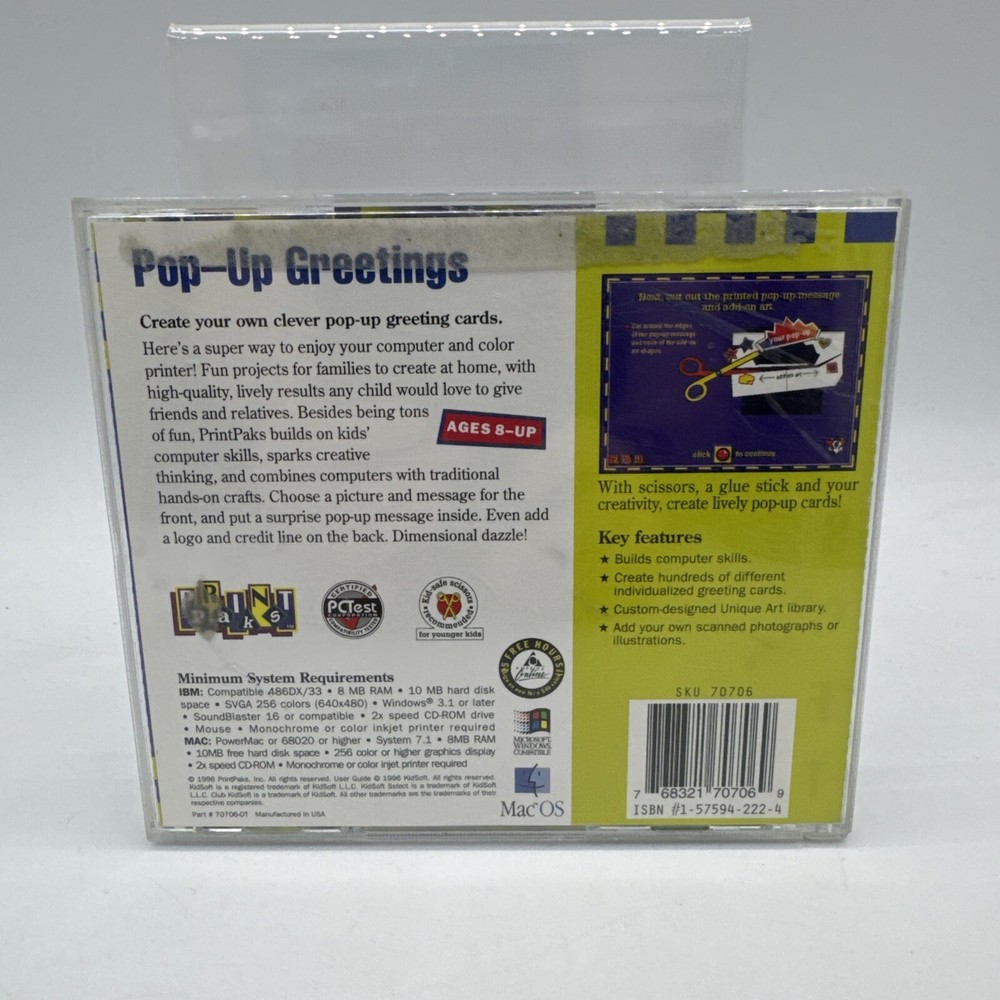 Pop-Up Greetings | Make Great 3-D Cards PC MAC Program on CD-ROM Game