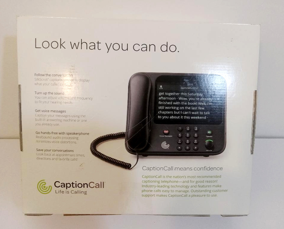 Caption Call Phone 78T Black Hearing Impaired Touch Screen Ethernet Tested