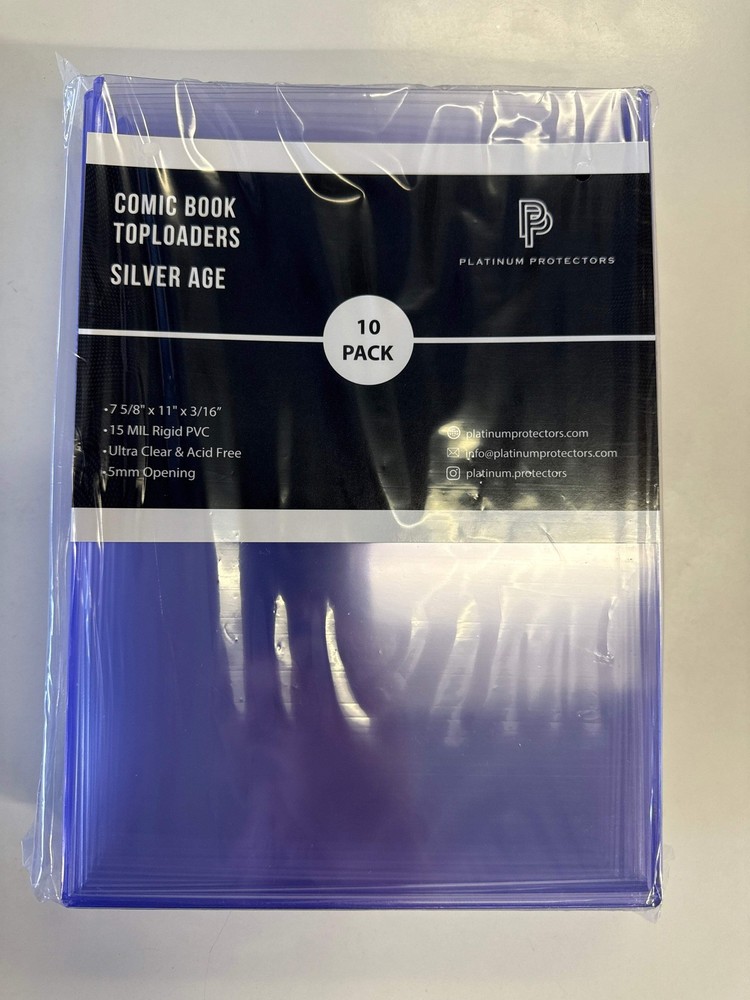 Platinum Protectors PLATINUM PROTECTORS SILVER AGE COMIC BOOK TOP LOADER PACK (1