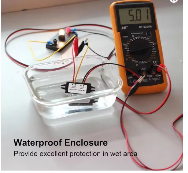 DC-DC 12V To 5V Converter Step Down Module USB Output Power Adapter Waterproof