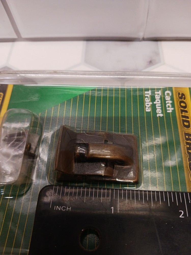 Hillman Solid Brass Catch 852404 Antique Brass Locking Hardware Essential 1PC FS