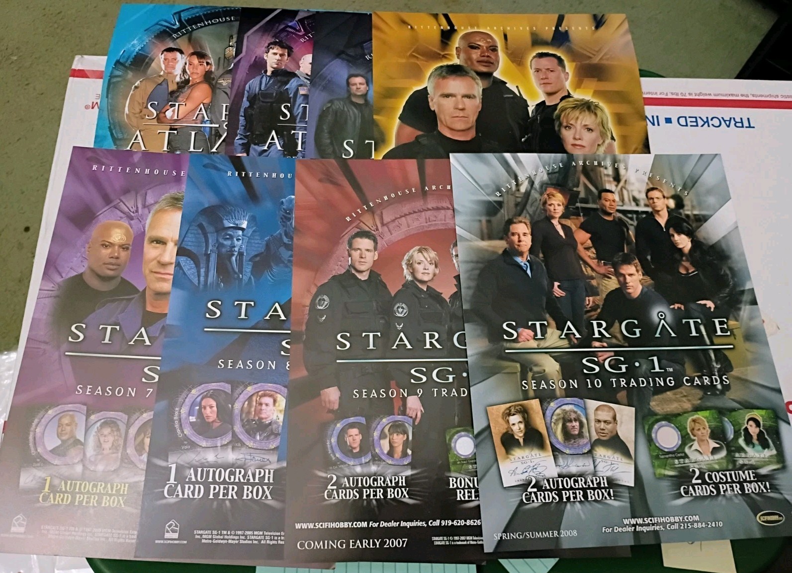 Lot Of 10 Stargate Atlantis 1,2,3 And SG1 6 7 8 9 10