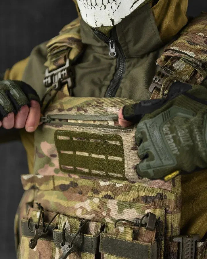 Tactical plate carrier multicam, plate carrier with 4 quick release points, 💙💛