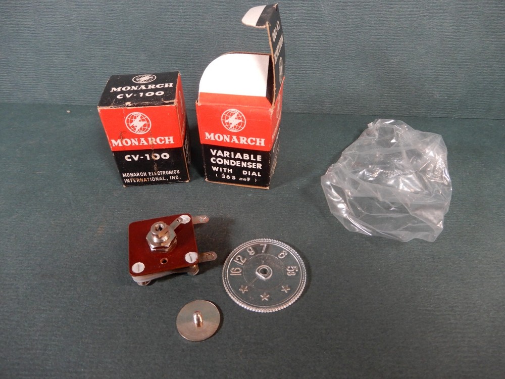Monarch CV-100 Variable Tuning Transistor Radio Dial 365mmF Qty 2 NOS