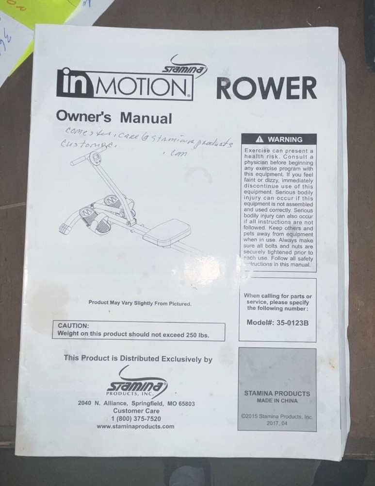 Stamina 35-0123 Inmotion Rower - Silver