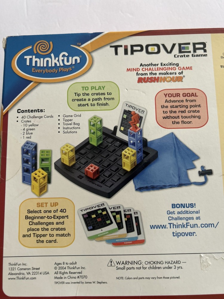 TIPOVER Crate Game ThinkFun Everyone Plays Sealed Toy Game