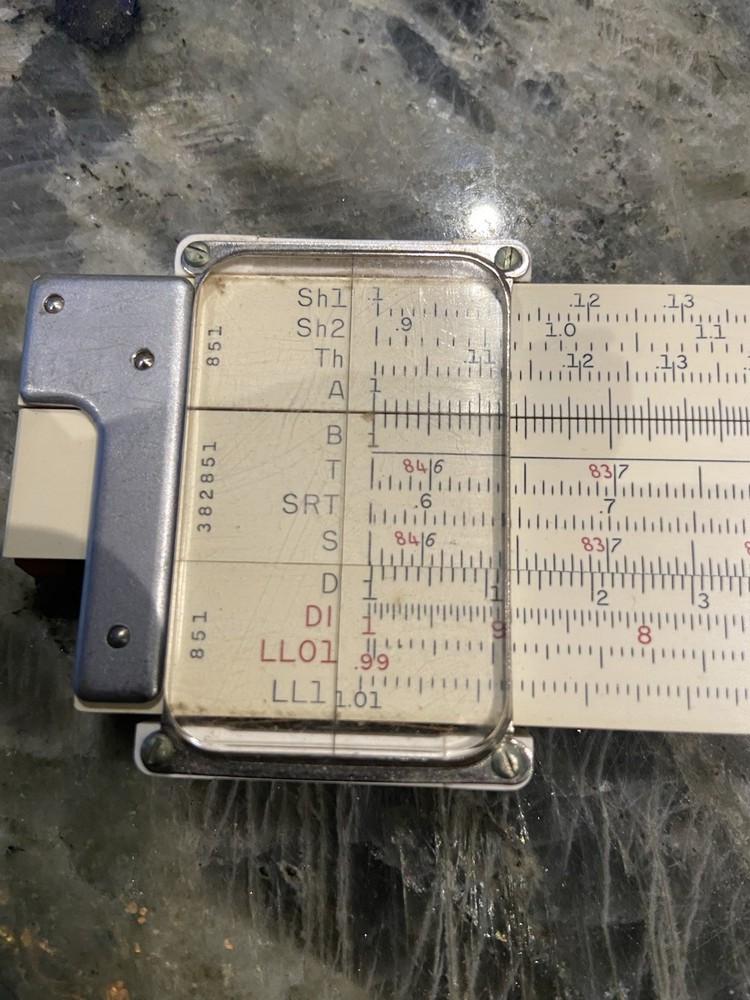 Vintage Keuffel & Esser Co 4083-3 Log Duplex Vector Slide Rule w/Case & Instruct