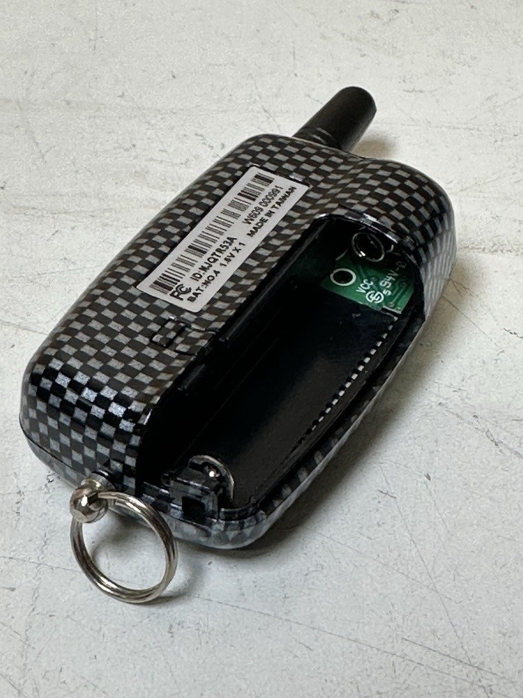 2-WAY LCD REMOTE TRANSMITTER NJQTR53A KEY FOB SECURITY (UNTESTED)