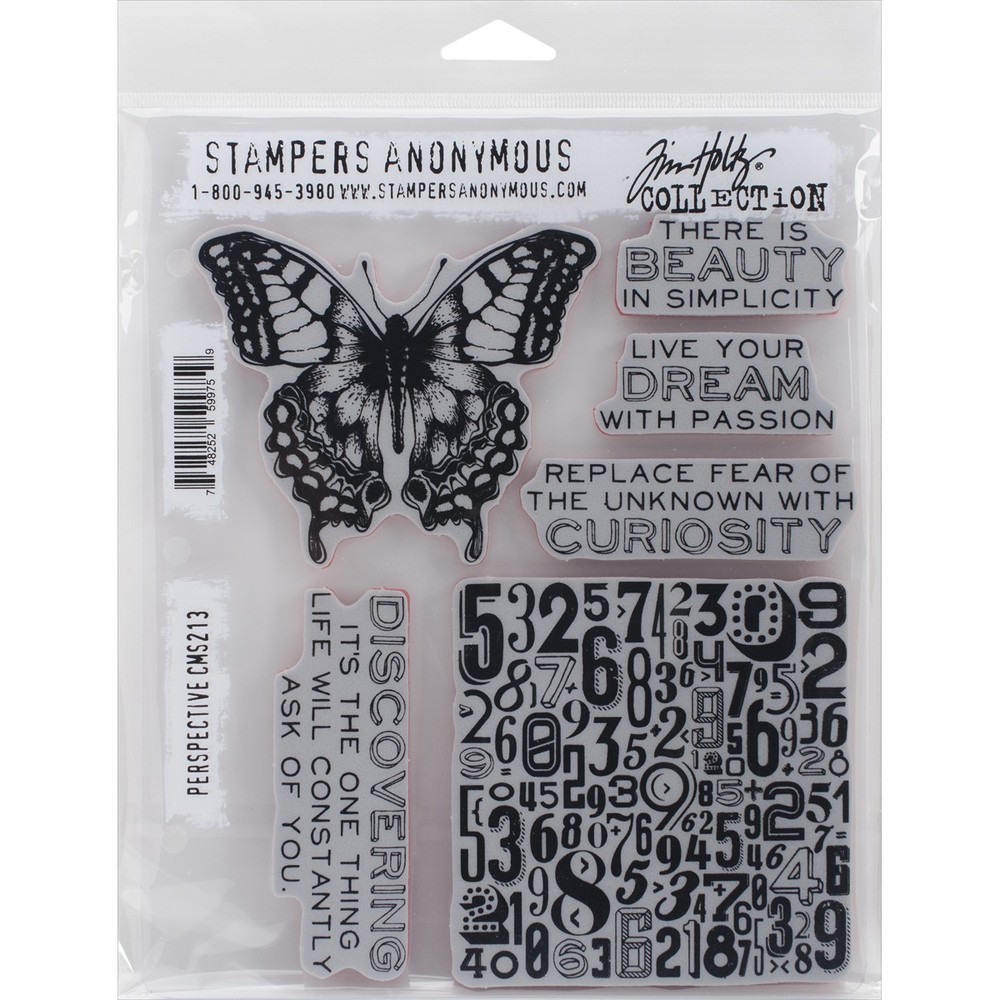 Tim Holtz Cling Stamps 7"X8.5"-Perspective - CMS-213