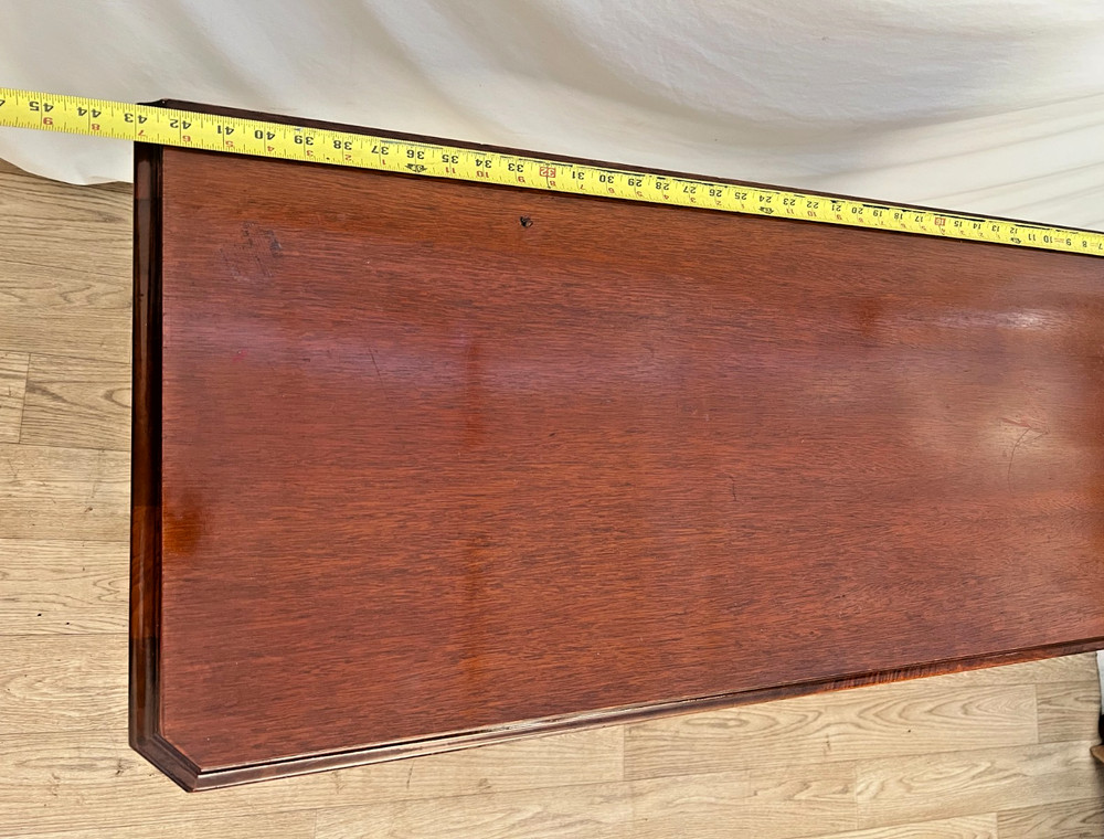 Vintage Desk Vanity, Chippendale Style, Three Dovetail Drawers, Solid Cherry