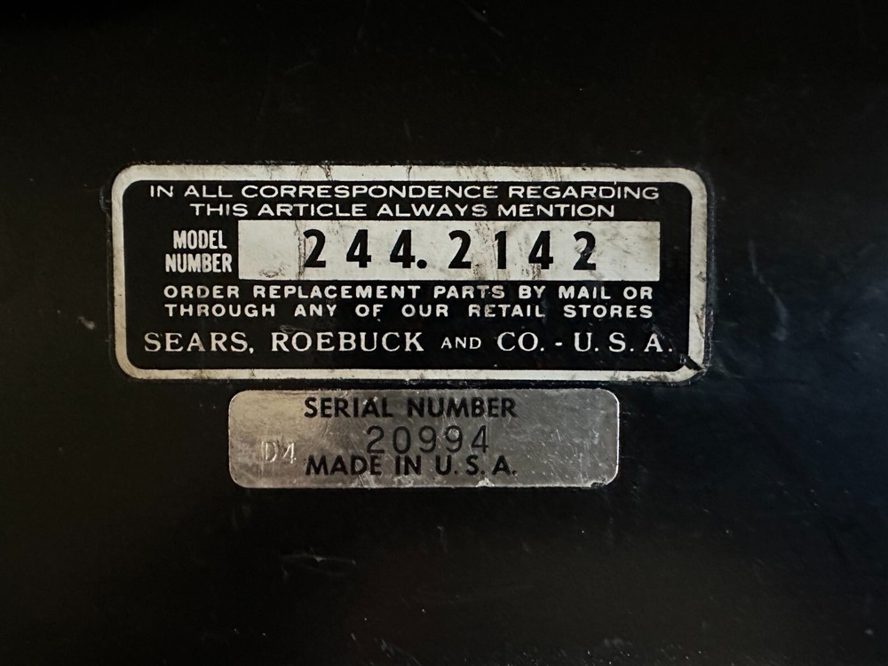SEARS Vintage Deluxe Auto Analyzer Model 244.2142