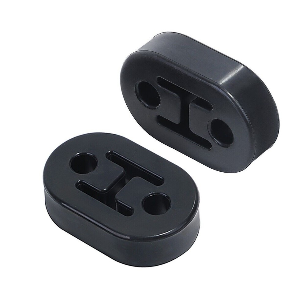 2pcs Mount Bracket Duty Rubber 2 Hole Exhaust Hanger Tail Pipe Bushing Insulator