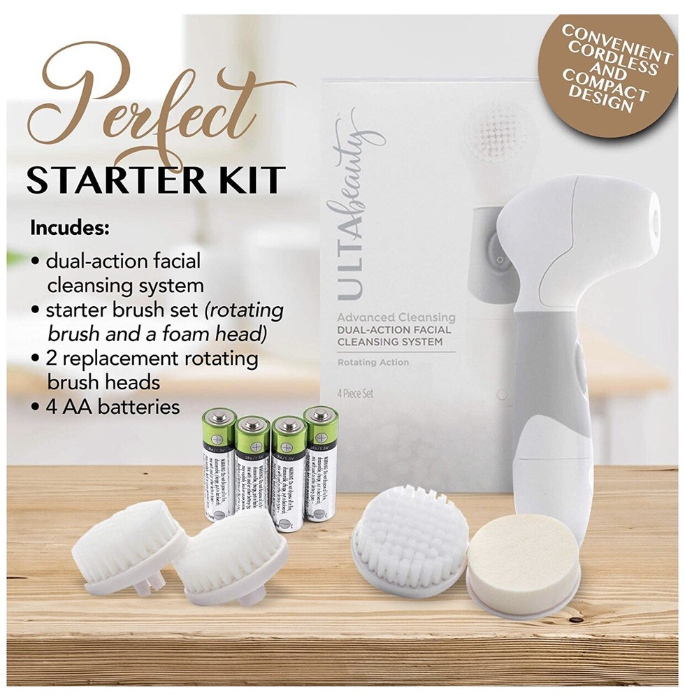 ULTA Beauty Facial Cleansing System PLUS One Set Replacement Brushes
