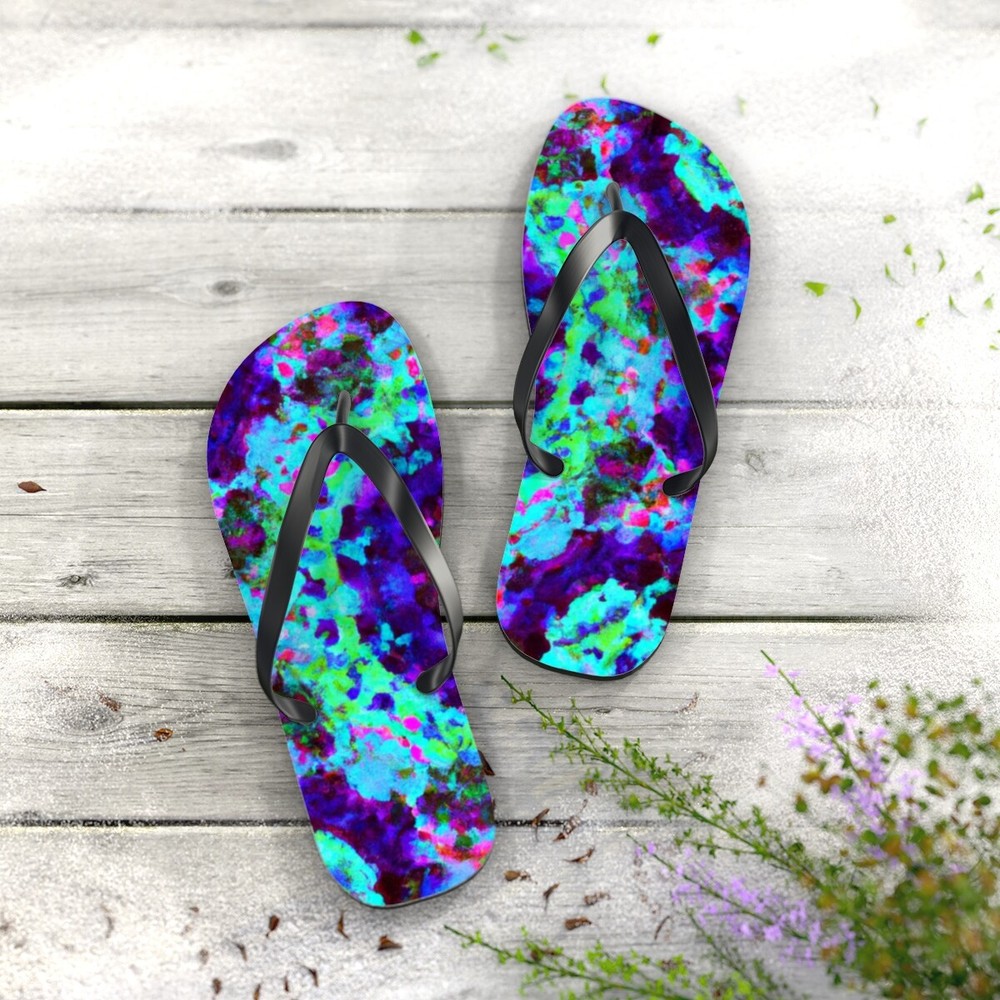 Hattie Leighton- Psychedelic Trippy Flip Flop Beach Sandals