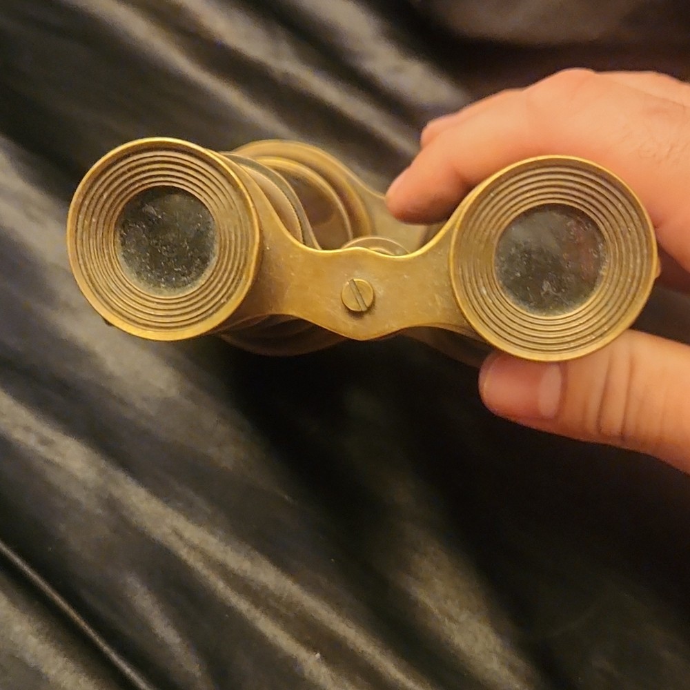 Antique Brass Binoculars Pre-1930 Vintage Optical Device