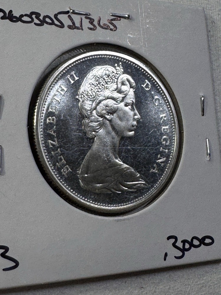 1965 Canada 50 Cents Proof Like Silver Coin