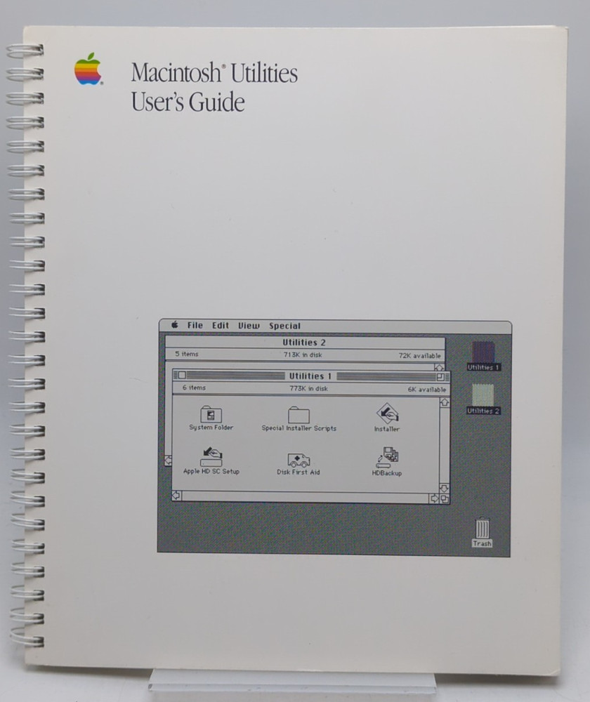 Apple Macintosh Utilities User's Guide 030-3283-A Vintage Computer Manual