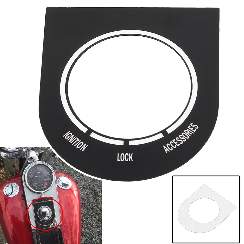 Black Dash Cover Switch Nameplate Decal For Harley Dyna Softail FXST Breakout