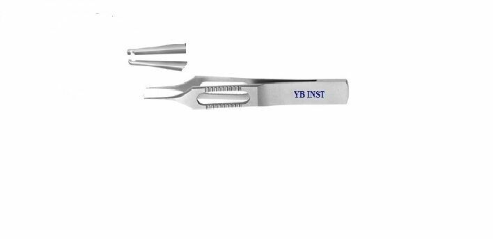 O R GRADE TISSUE FORCEPS FINE GROOVED TIPS HOSKIN # 18