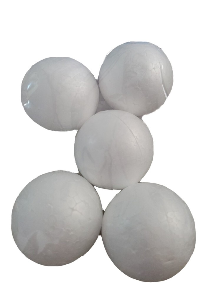 DIY Polystyrene Balls 5.5 cm 8 Round White Styro Foam Sphere Art Craft