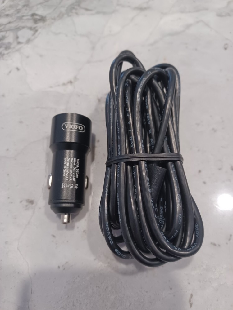 Genuine VIOFO Type-C Dual USB Car Charger with Power Cable