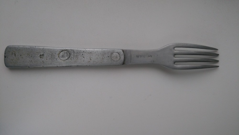 WW2 German fork made of combined stamp 40