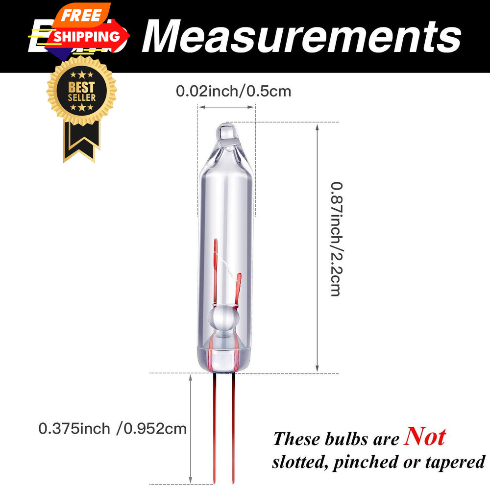 Mudder 200 Pcs Mini Christmas 2.5 Volt Replacement 1 Count (Pack of 1), Clear