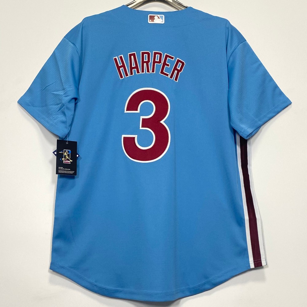 Bryce Harper #3 Blue Baseball Jersey S-3XL