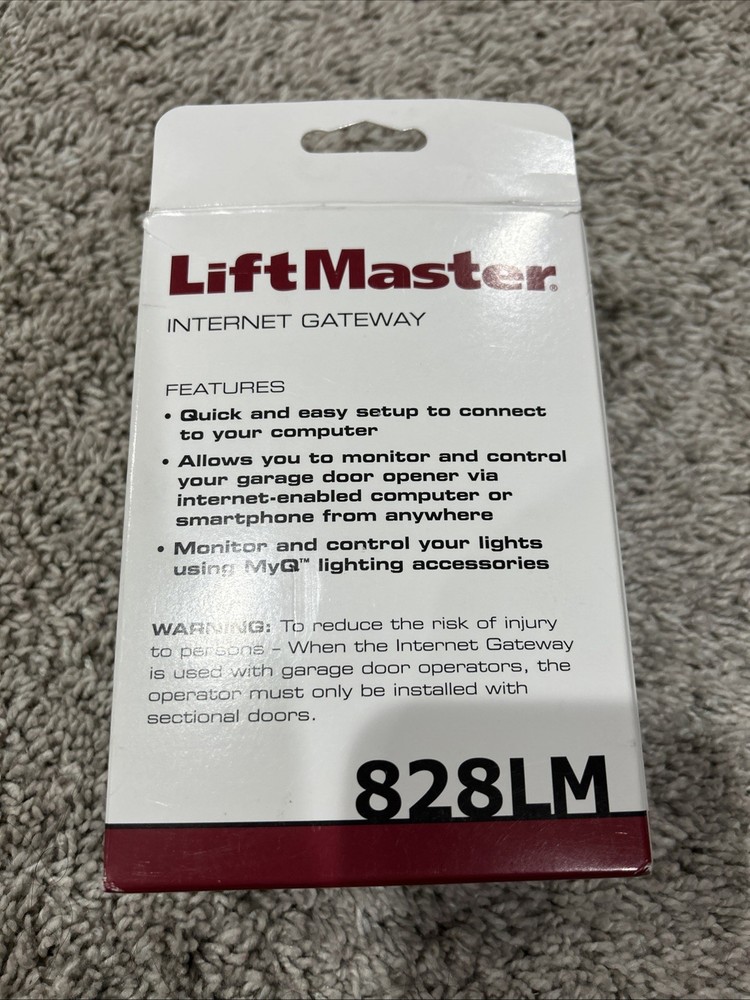 Liftmaster 828LM Internet Gateway Smartphone Control MyQ Black New