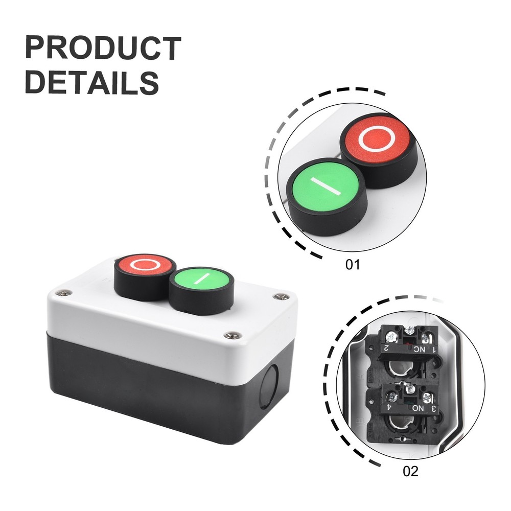 Ergonomic Push Button Station Switch with Box for Remote Motor Control