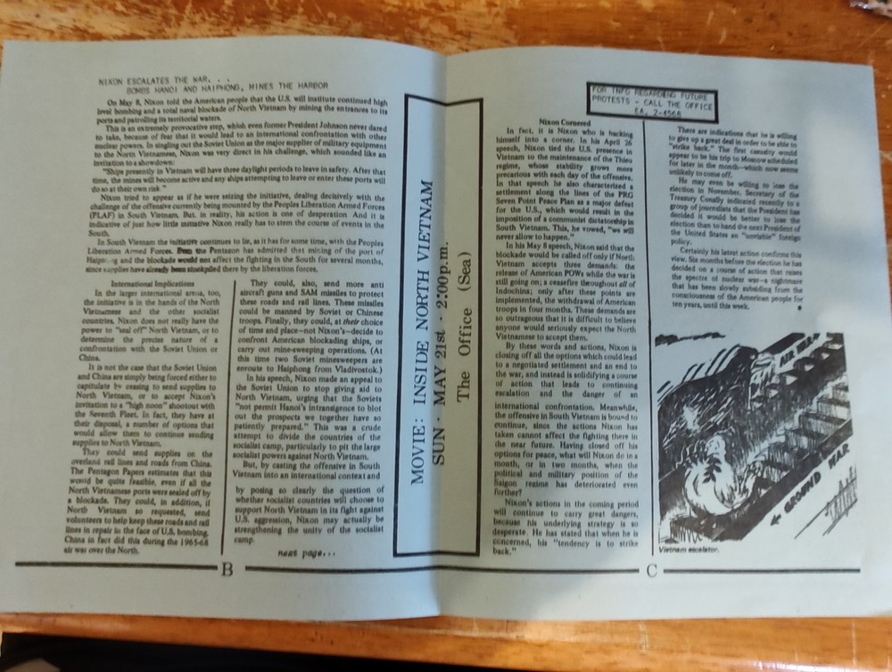 ANTI VIETNAM WAR BROCHURE
