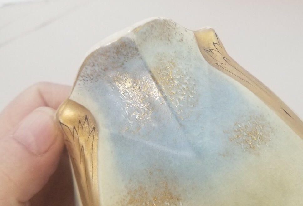 Vintage Art Deco D&D Pitcher Blue With Gilt