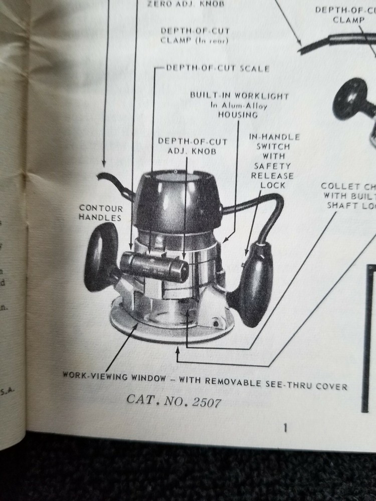 1966 Craftsman Power Router Handbook