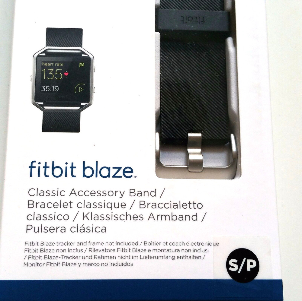 Fitbit Blaze Accessory Replacement Wrist Band Silicone Strap -Small - Black New!