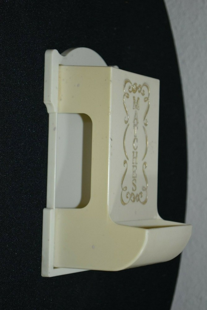VINTAGE RUSTIC FARM 1970's White Plastic match box PRIMITIVE art CHIC!