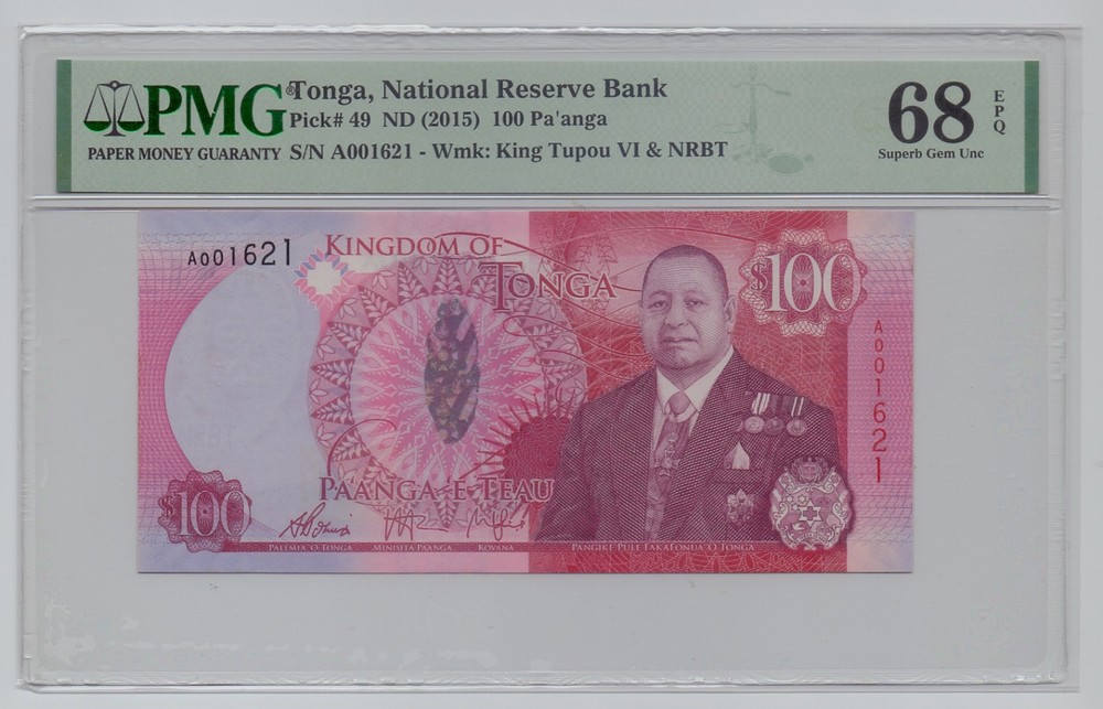 Tonga, ND(2015), 100 Pa’anga – PMG 68   (P-49)