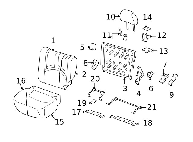 Genuine Ford Head Rest Assembly AE6Z-78611A08-EA