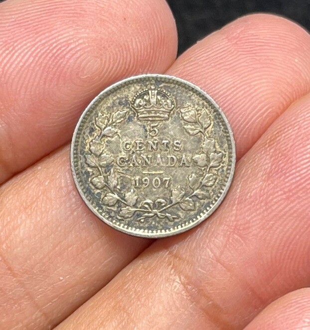 1907 Canada 5 Cents Coin