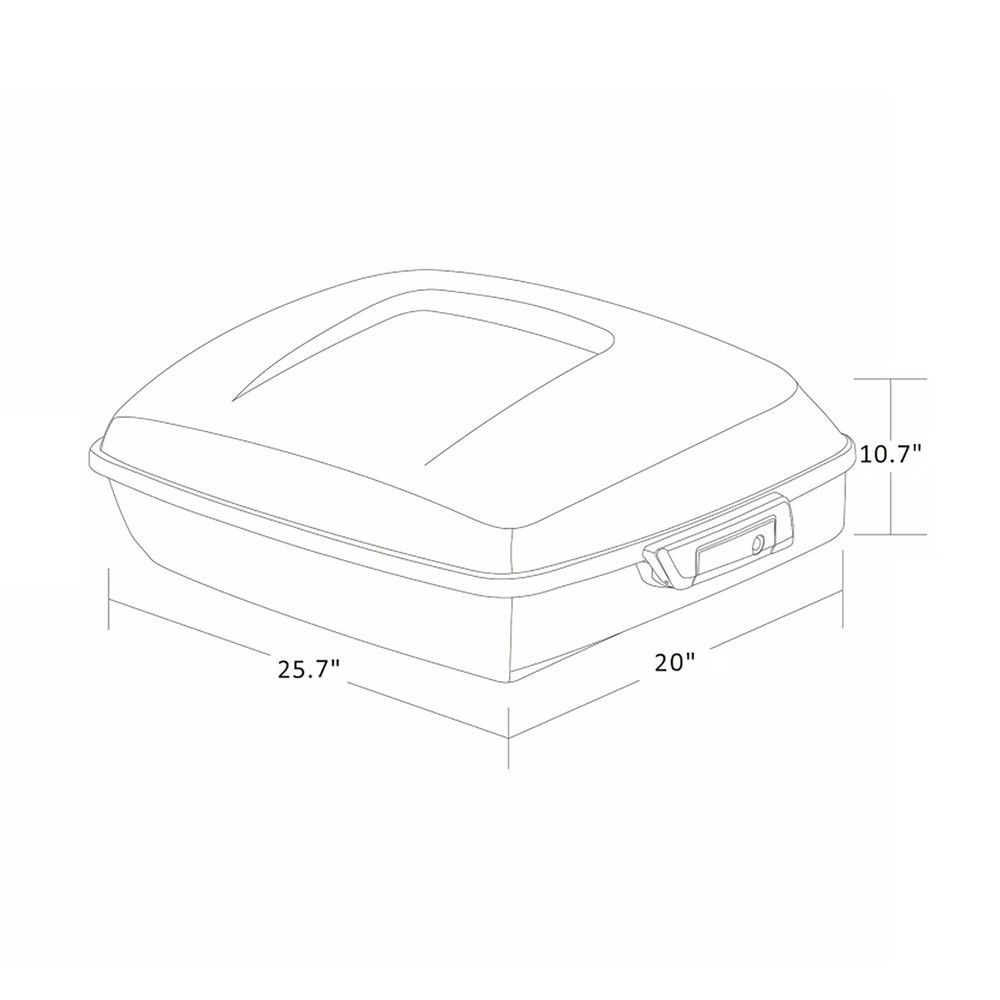 Matte Chopped Trunk Backrest Rack Docking Fit For Harley Electra Glide 14+
