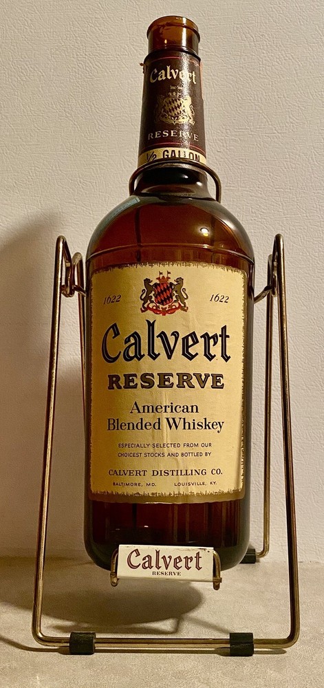 Vintage Calvert Whiskey Bottle Display