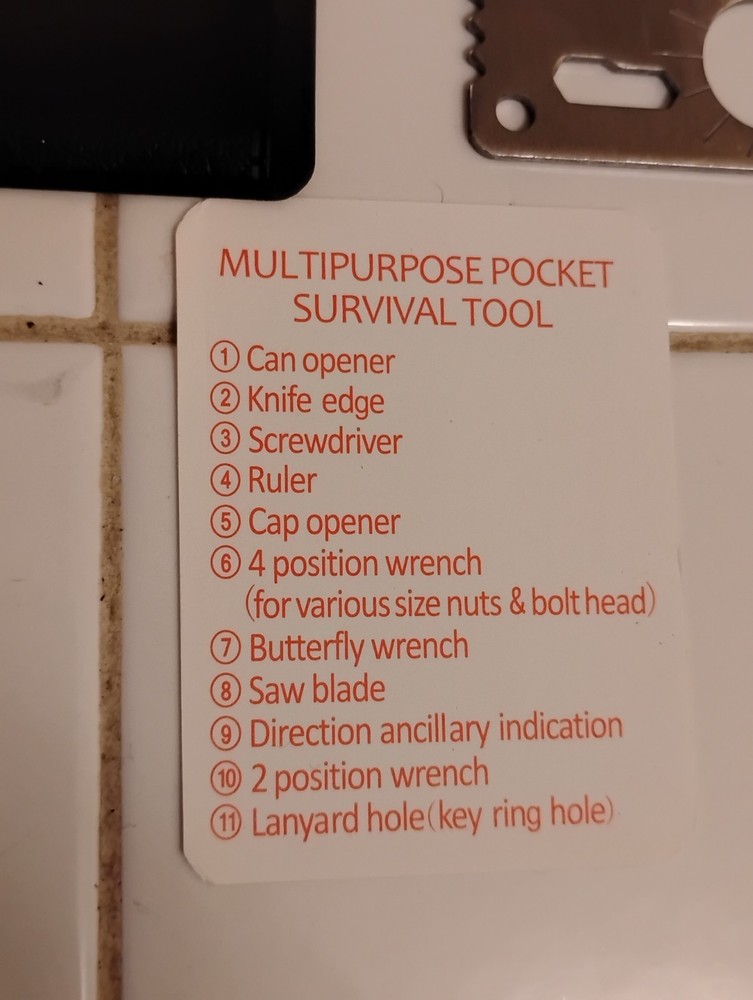 Stainless Steel Multipurpose Pocket Survival Tool