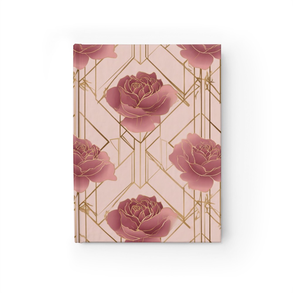 Rose Art Deco Journal | Pink Floral Pattern