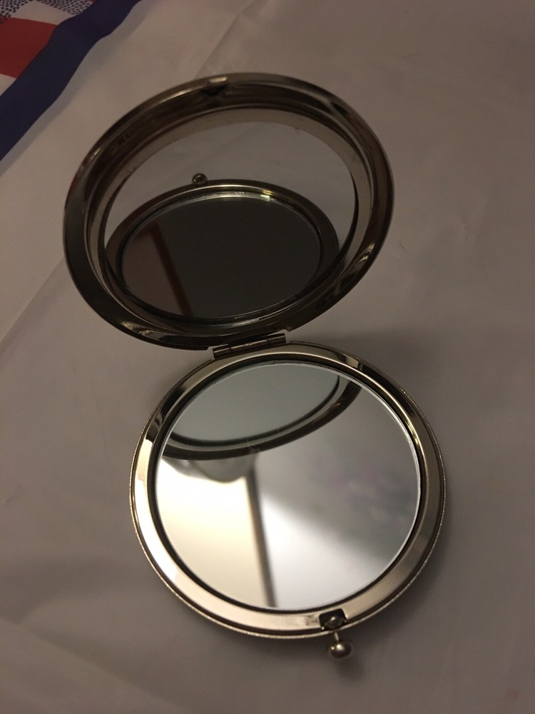 Vintage Double Sided Folding Compact Mirror