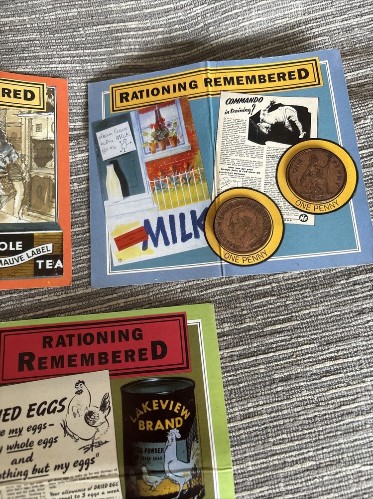 RATIONING REMEMBERED - 3 X Card Coin Sets